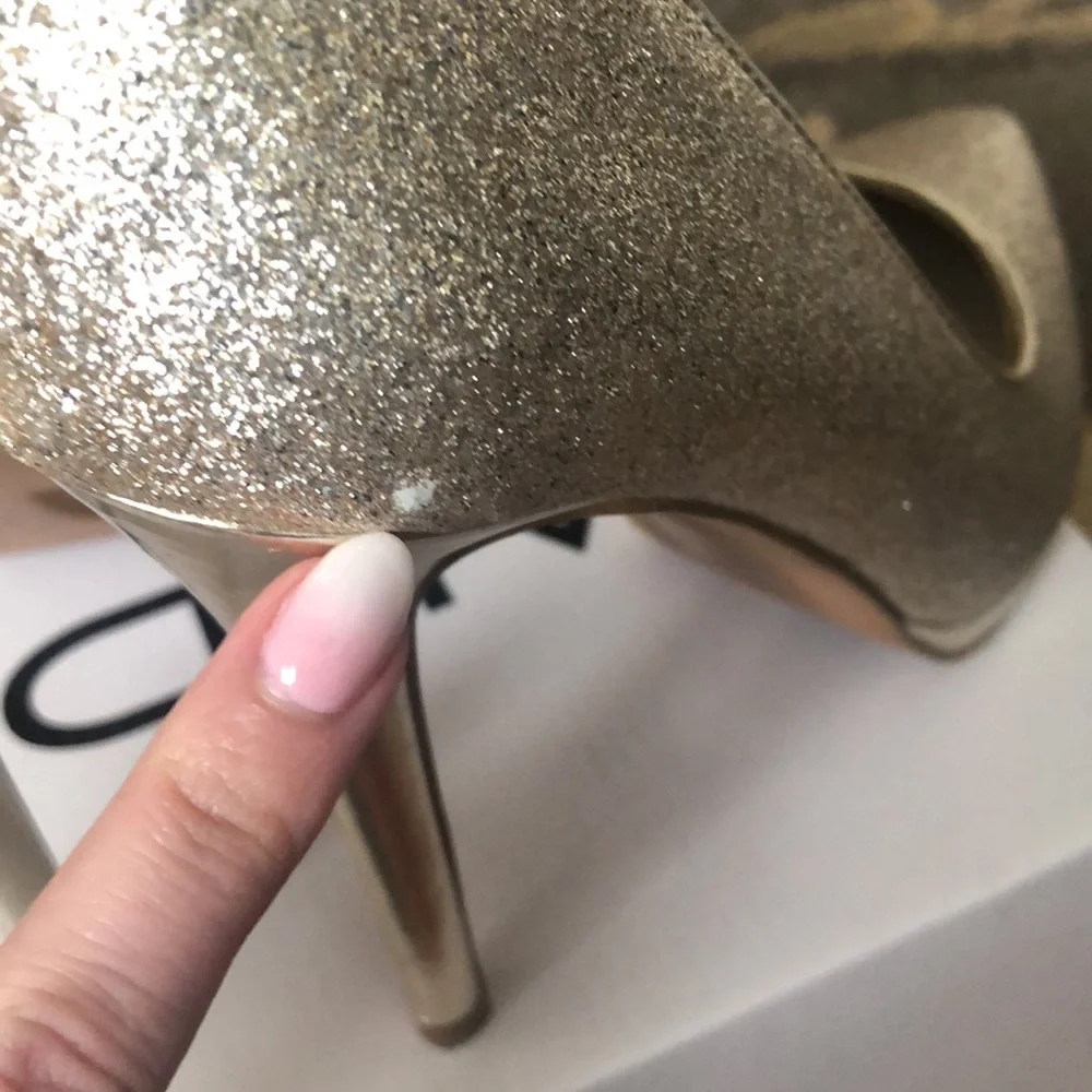 Aldos. Gold sparkly platform heel. Size 7 - Picture 5 of 8